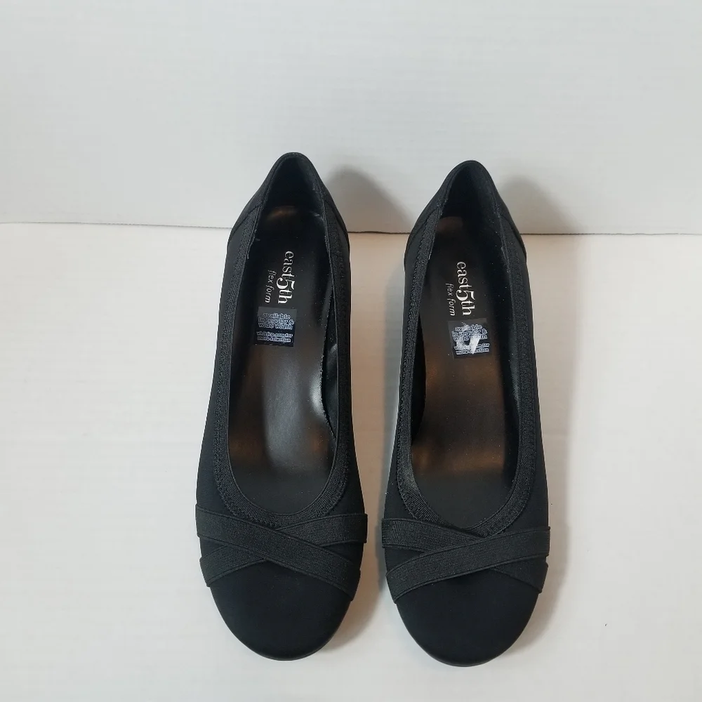 EAST 5TH FLEX FORM BLACK WEDGE DRESS SHOE SIZE 7.5